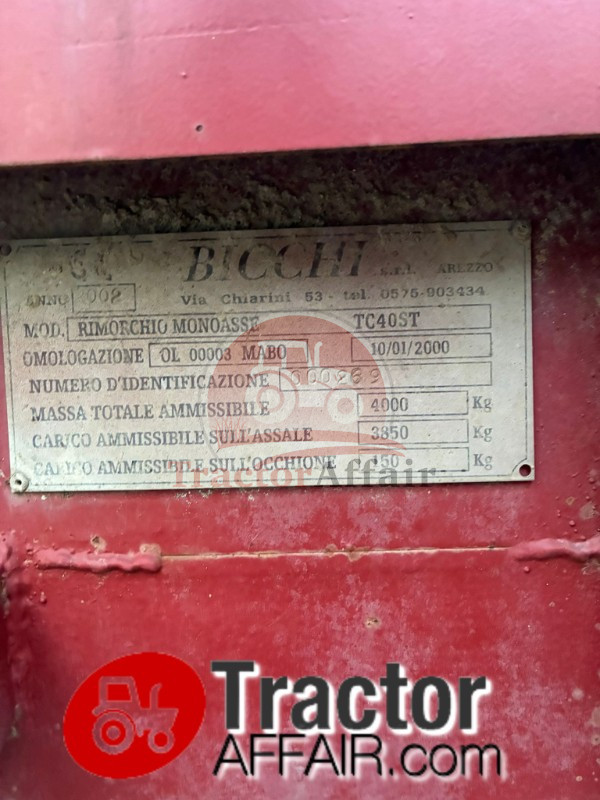 PIANALE RIMORCHIO PORTA CINGOLATO BICCHI TC40 ST 3,00 MT X 1,25 MT 40 Q.LI - photo 5